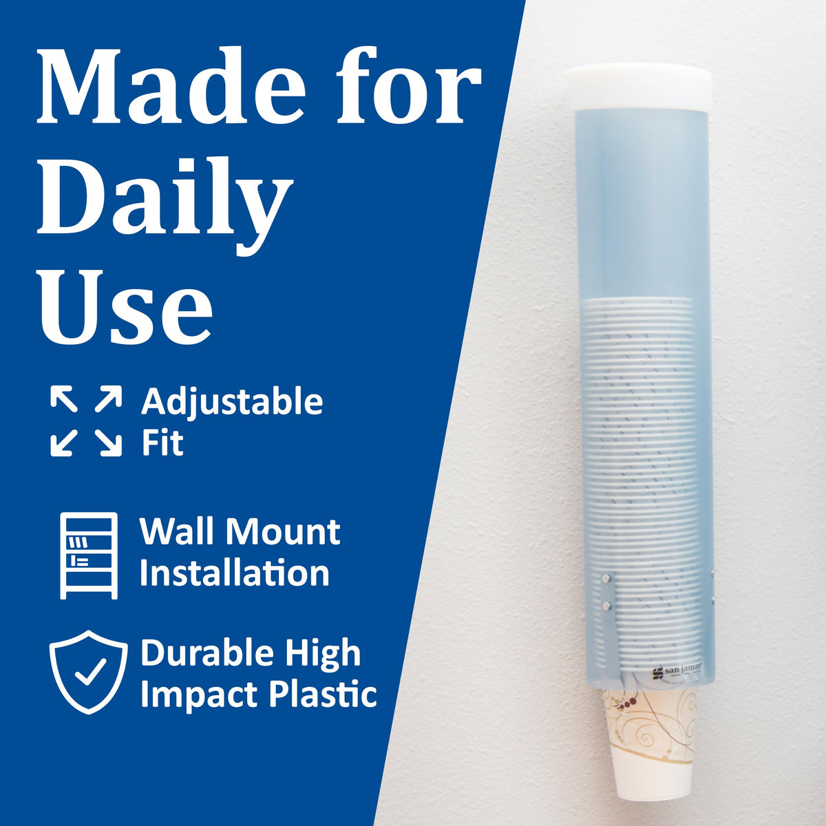 San Jamar Blue / 24 / 4-10 oz Drinking Cup Dispensers