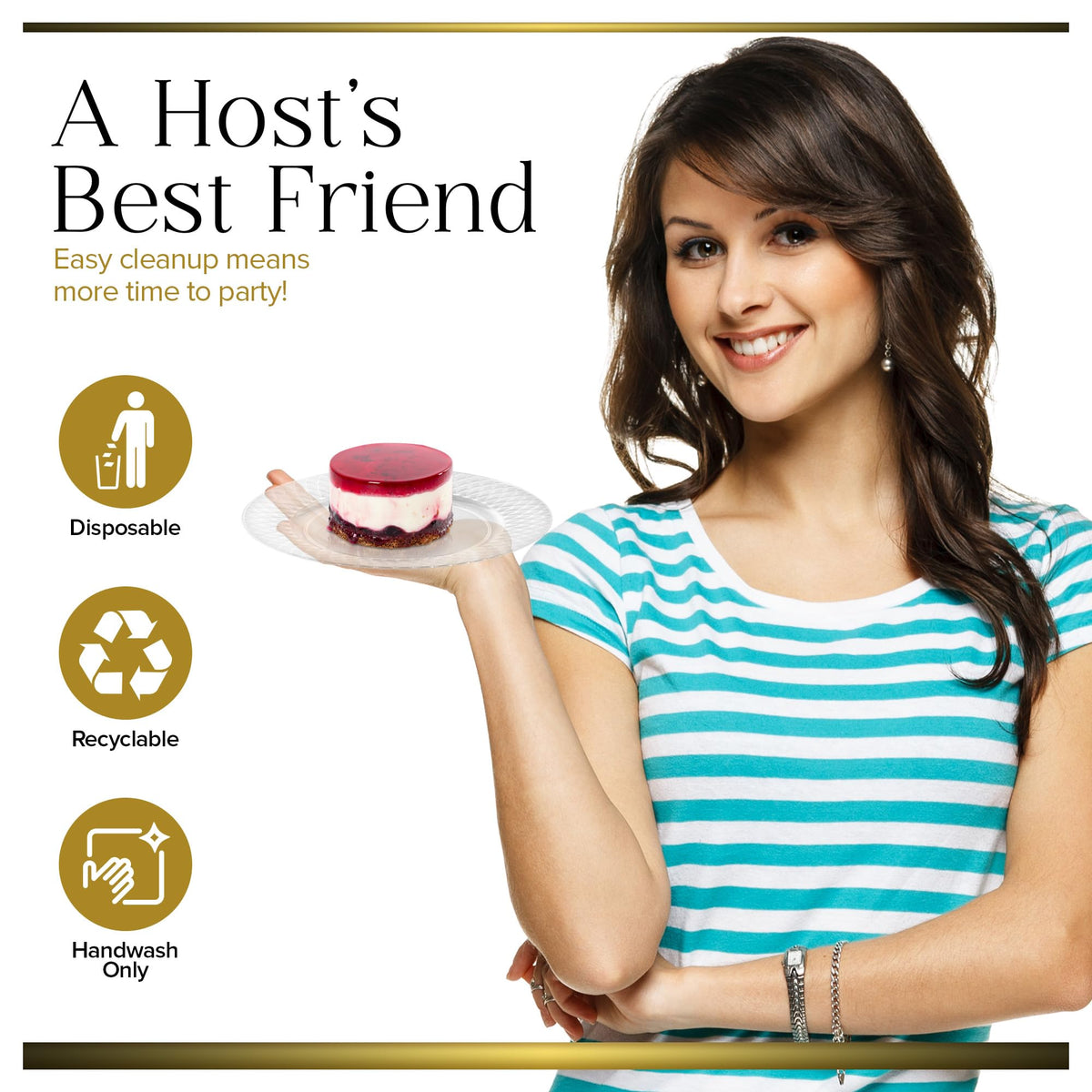 Stock Your Home 100 / Clear / 6 Inch Plates