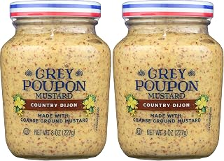 Grey Poupon Country Dijon Mustard (8 oz Jar) (Pack of 2)