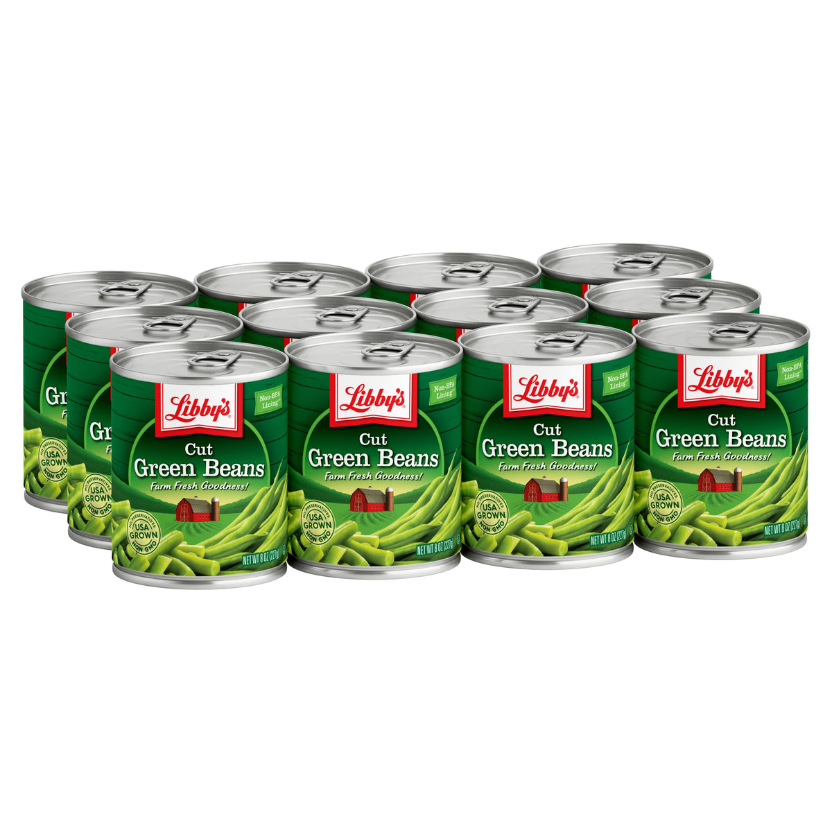 Cut Green Beans | Naturally Delicious by Libby's – 8 Ounce (Pack of 12), Pack of 12