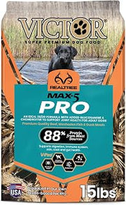 VICTOR Realtree MAX-5 PRO High Protein Dry Dog Food - Gluten Free, 15 lb