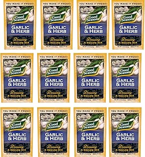 Good Seasons Garlic & Herb Dressing & Recipe Mix, 0.75 OZ, (Pack of 12)