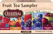 Celestial Seasonings Fruit Tea Sampler Herbal Tea Variety Pack, Caffeine Free, 18 Tea Bags Per Box