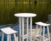 ® Bar Table by Polywood – 24 inches x 24 inches x 42 inches, High Density Polyethylene, Slate Grey, Model RBT124GY