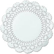 Hoffmaster 500238 10" White Round Cambridge Lace Doily (Case of 1,000)