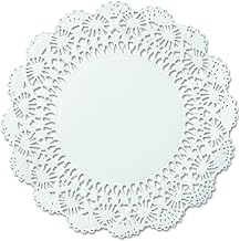 Hoffmaster 500238 10" White Round Cambridge Lace Doily (Case of 1,000)