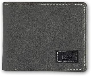 Lee Men’s Bifold Wallet Slim Casual Everyday Minimalist Cash and Card Holder (Grey)