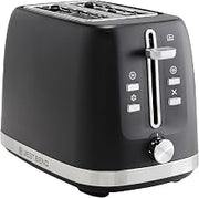 West Bend Toaster 2-Slice Extra-Wide and Deep Slots with 3 Functions and 7 Shade Settings Manual Toast Lift Lever Auto Shut-Off and Removable Crumb Tray, 750-Watts, Black