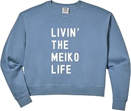 Womens Meiko Living The Meiko Life Name Comfort Colors Crop Sweatshirt