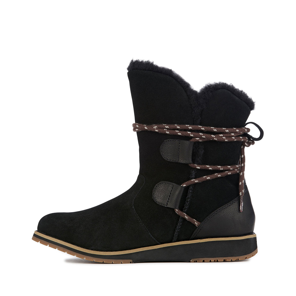 Laurina Lo Boot - Women's Black by EMU – 7, synthetic, Black, Model W11112BK
