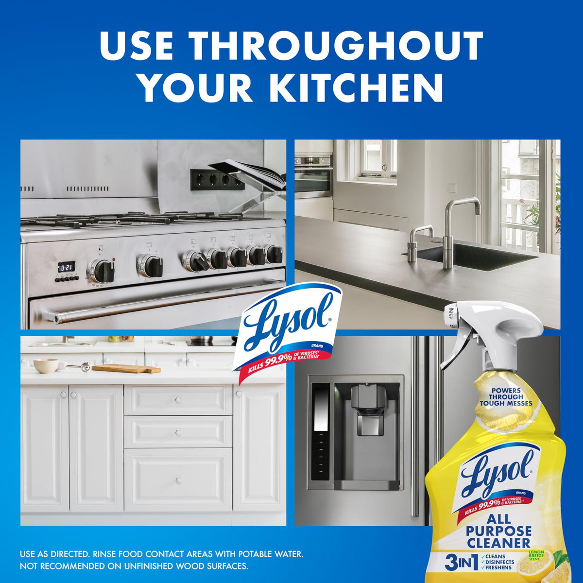 All Purpose Cleaner Spray by Lysol – 32 Fl Oz (Pack of 1), sss, Yellow, Model 1920075352
