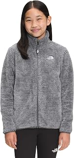 The North Face Girls' Suave Oso Fleece Jacket, Meld Grey Stripe, Medium