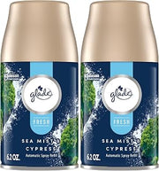 Glade Automatic Spray Refill, Sea Mist & Cypress, Scented Air Freshener for Home and Bathroom, 6.2 Oz (Pack of 2)