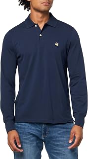 Brooks Brothers Men's Supima Cotton Pique Stretch Logo Long Sleeve Polo Shirt
