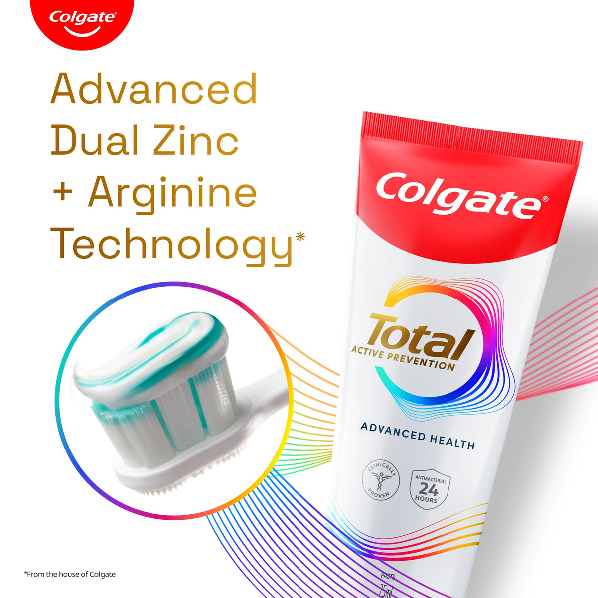 Total Advanced Health Antibacterial Toothpaste 80gm by Colgate – 2.8 Ounce (Pack of 1), Model 61045080