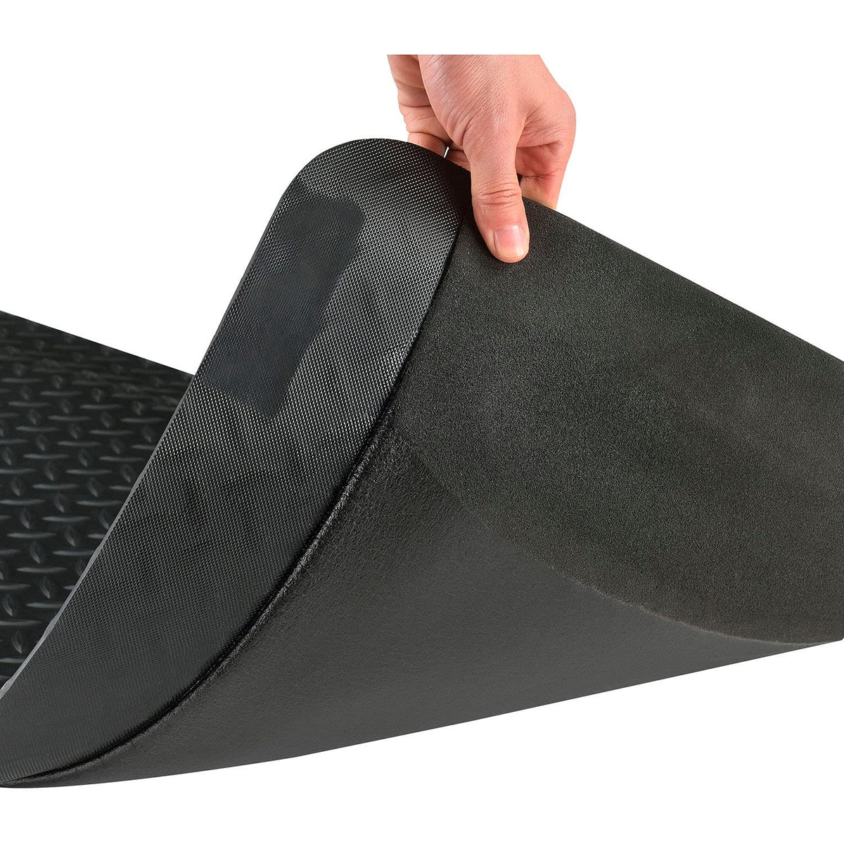 24" W x 48L Diamond Plate Ergonomic Anti Fatigue Mat by Global Industrial – 24" W x 48L, Vinyl, Black, Model 39267090020000400