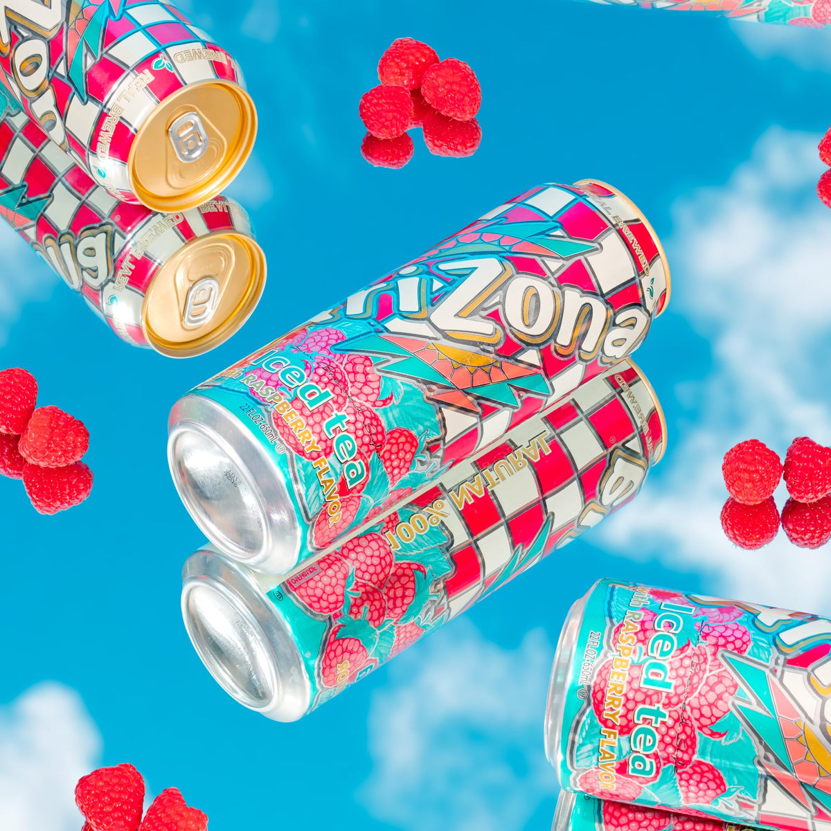 Raspberry Tea - Big Can 22 Fl Oz (24 Pack) by AriZona – 22 Fl Oz (24 Pack), Raspberry, Pack of 24