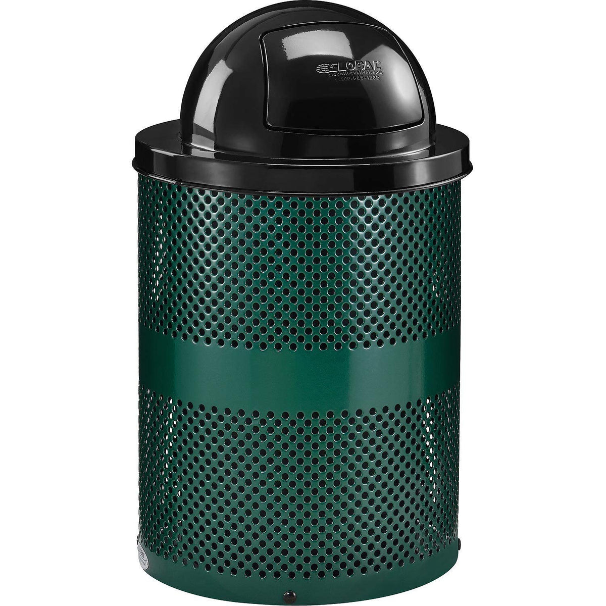 Global Industrial Green / 23.5 inches (Diameter) x 40 inches (Height) / Industrial Trash, Recycling & Compost