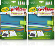 Washable Dry Erase Travel Pack by Crayola – 5 Piece Set (Pack of 2), CRAYONS, White, Pack of 8, Model 98-8670