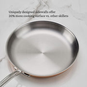 CopperBond® Aura™ 8.5" Professional Copper Skillet by Hestan – 8.5 Inches, 1.5 quarts, Copper, Model 31847