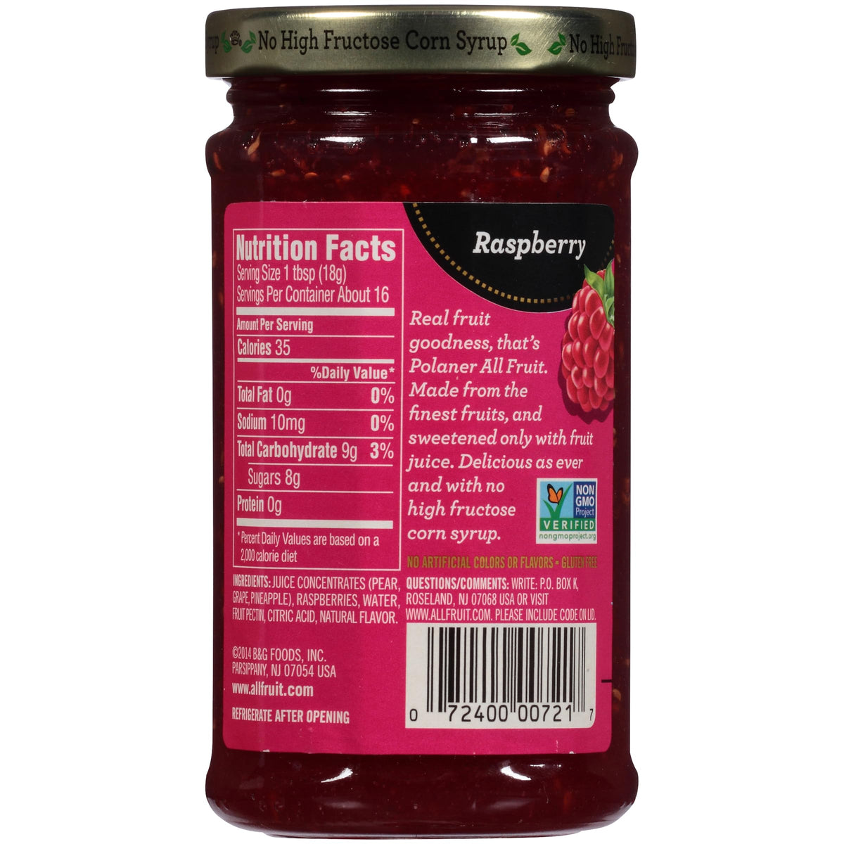 All Fruit Spreadable Fruit by Polaner – 10.0 Ounce (Pack of 1), Red Raspberry, Model 001721