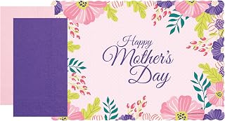Hoffmaster 856779 Mothers Day Combo Packs, Placemats, Coordinating Decorator Napkins All in A Dispensing Box, 9.75" Length x 14" Width (Pack of 500)