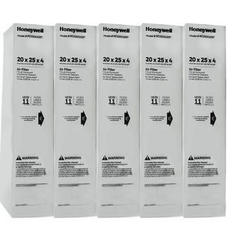 20" x 25" Merv 11 Filter Media (Pack of 5) by Honeywell – 5 Count (Pack of 1), Pack of 5, Model FC100A1037-5