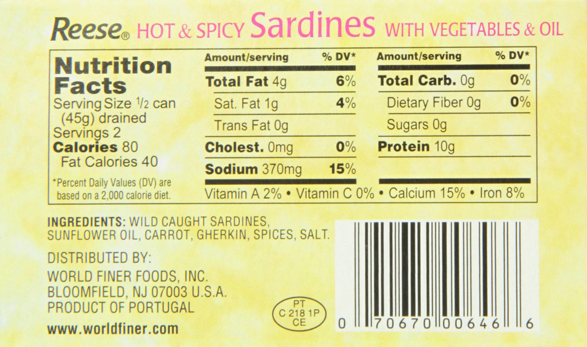 Reese Hot and Spicy / 4.38 Ounce (Pack of 10) / 1 Meat, Poultry & Seafood
