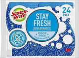 Scotch-Brite Scrub Dots Non-Scratch Scrub Sponges, Sponges for Cleaning Kitchen, Bathroom, and Household, Non-Scratch Sponges Safe for Non-Stick Cookware, 24 Scrubbing Sponges