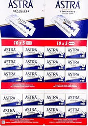 Astra Stainless, Double Edge Razor Blades, 100 pieces
