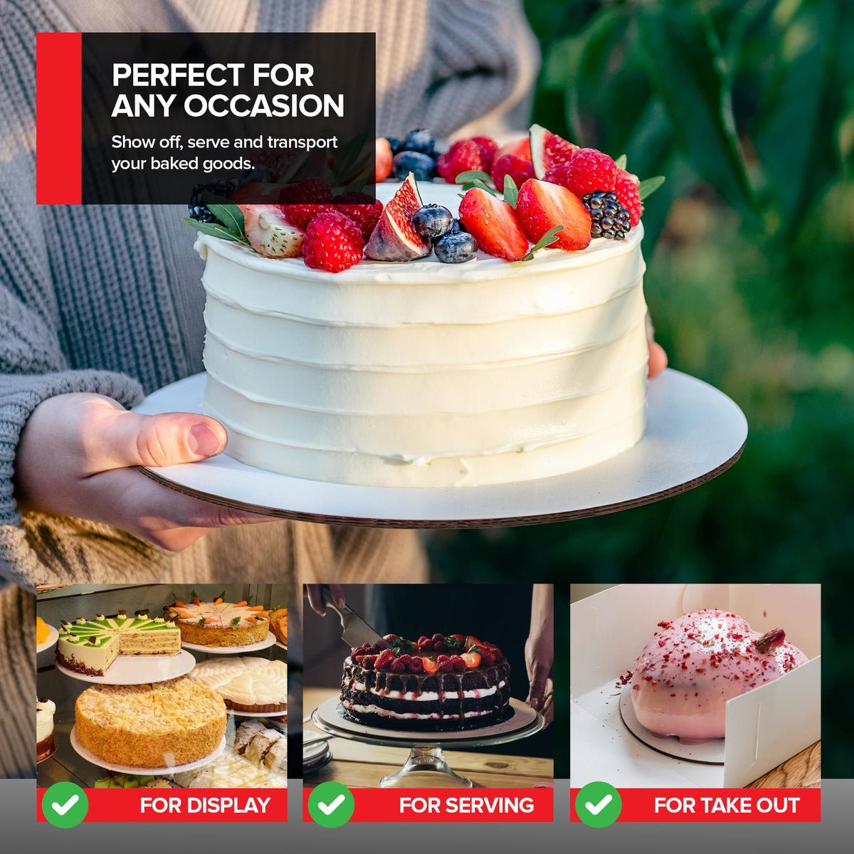 Stock Your Home 10 / 10" Inch Cake & Pizza Circles
