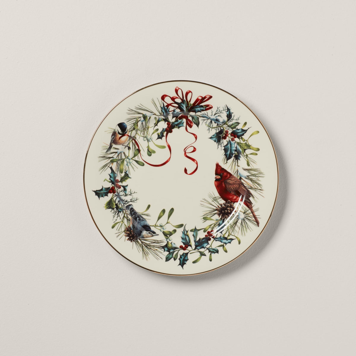 Lenox Winter Greetings Porcelain Dinner Plates, 10.75 Inch, Set of 6