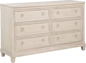 Coaster Home Furnishings - Pembroke - Wood - 6-Drawer Bedroom Dresser with Stepped Trim, Ring Pulls and Coastal Style - Bedroom - Washed Oak - 215923