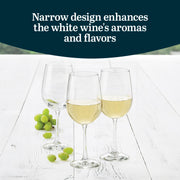 Libbey Classic White 6 / 6 count / Elegant Wine Glasses