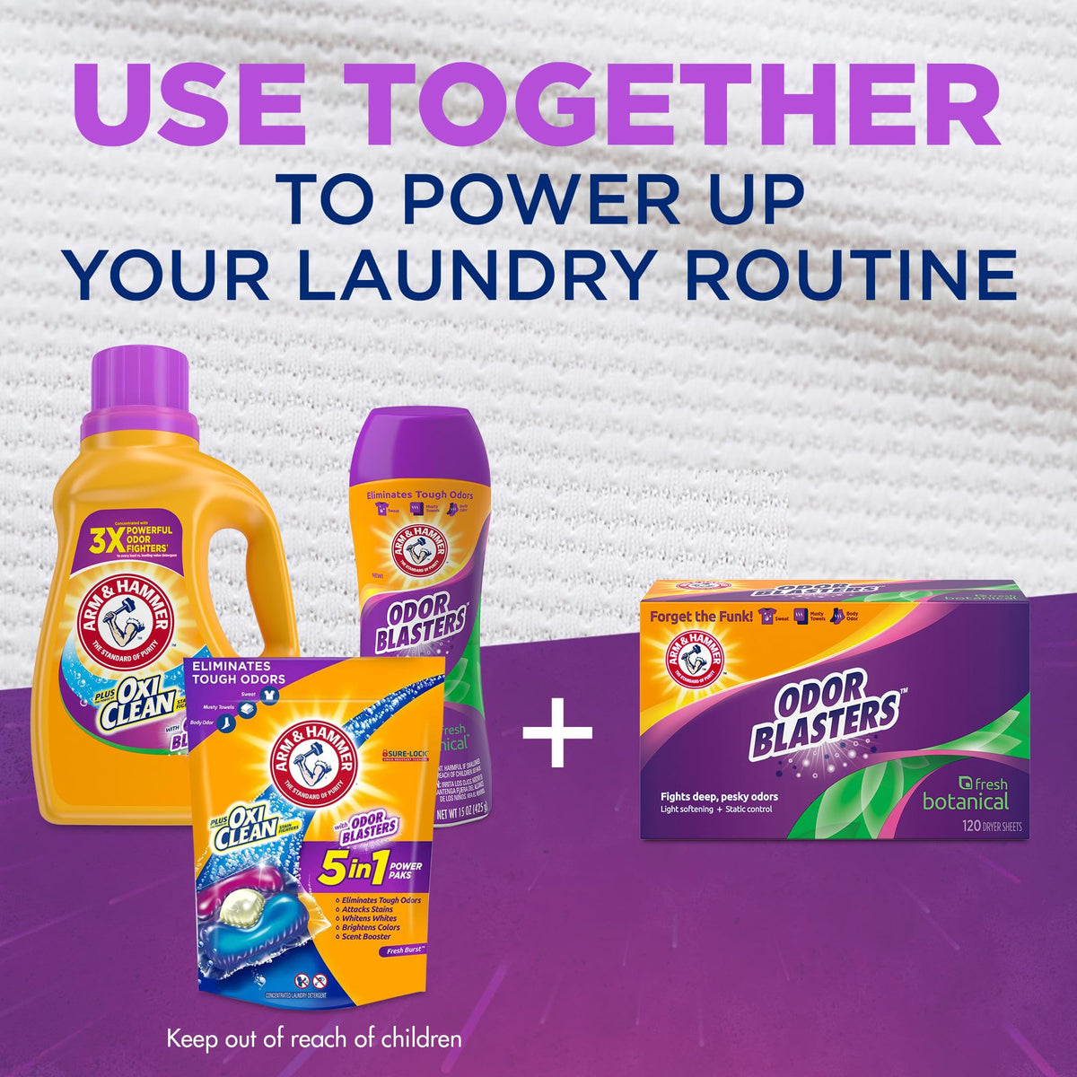 Odor Blaster Sheets Fresh Burst 80ct by ARM & HAMMER – 80 Count (Pack of 1), Model 10033200002908