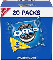 Oreo Chocolate Sandwich Cookies, 20 Snack Packs (2 Cookies Per Pack)