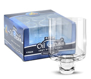 Ner Mitzvah Glass Oil Cups for Menorah, Size 10, Clear, 9 Pack