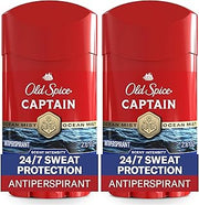 Old Spice Red Collection Captain Scent Invisible Solid Anti-Perspirant and Deodorant for Men 2.6 Oz. (Pack of 2)