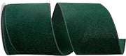 Reliant Ribbon 94030W-925-10F Velvet Plush Designer Wired Edge Ribbon, 4 Inch X 10 Yards, Hunter