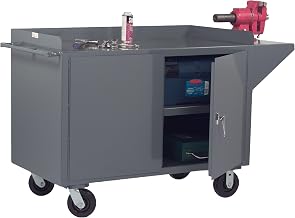 Durham 16 Gauge Welded Steel Mobile Bench Cabinet, 3400-95, 1 Shelf