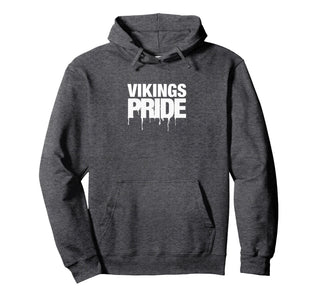 Curtis Vikings PRIDE Pullover Hoodie by Curtis Vikings Official High School Gear – Polyester, Blue, Model W2SMYT6NZCS
