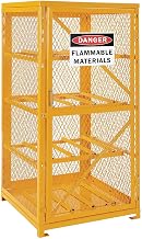 Global Industrial Horizontal Cylinder Storage Cabinet, Single Door, Yellow