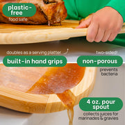Greener Chef Carving Board, 18 x 13 Inch Bamboo, Two-Tone