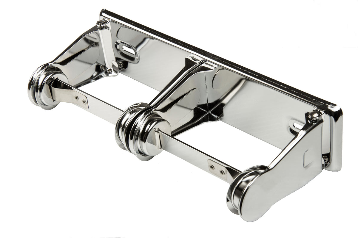 Frost Toilet Paper Dispenser by Frost Hats – 4.25"L x 12.5"W x 3"H, Chrome, Metallic