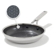 Hybrid 8” Nonstick Stainless Steel Frying Pan by OXO – 8" Frying Pan Skillet, 2.0 cups, Ceramic, Stainless Steel, Model CC010461-001