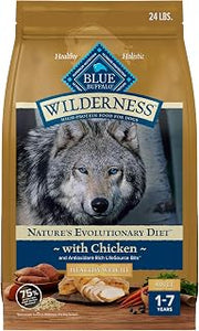 Blue Buffalo Wilderness Chicken Weight Control Dry Dog Food, 24 lb
