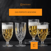 Noblesse Collection Iced Beverage Glasses by Nachtmann – S/4, 425 milliliters, Crystal Glass, Transparent, Pack of 4