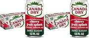 Canada Dry Zero Sugar Cherry Ginger Ale Fruit Splash Soda, 12 fl. oz. Cans, 12 Pack (Pack of 2)