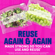 Quart Food Storage Slider Bags by Ziploc – 22 Count, 1.0 quarts, Plastic, Green, Model 383178