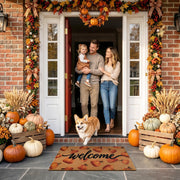 Kelarea Welcome Doormat, Pumpkin Design, 17 x 29 Inches
